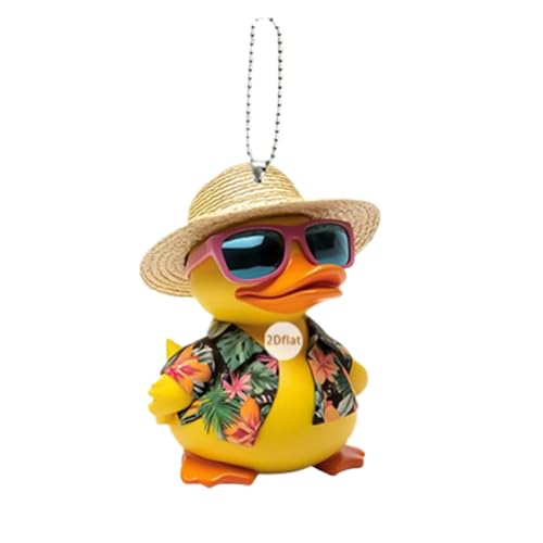 demaxiyad Auto-Ornament, Ente, dekoratives Zubehör für Rückspiegel, aus Acryl, 2D, gelbe Ente, niedlicher Tieranhänger, für Rucksack, Tasche, Schlüsselanhänger demaxiyad Auto-Ornament, Ente, dekoratives Zubehör für Rückspiegel, aus Acryl, 2D, gelbe Ente, niedlicher Tieranhänger, für Rucksack, Tasche, Schlüsselanhänger von demaxiyad