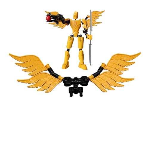 demaxiyad Bedruckte Figurenflügel, Actionfiguren mit mehreren Gelenken, dekoratives Sammlerstück, Anti-Stress-Spielzeug, mobile und aufstellbare Bürodekoration von demaxiyad