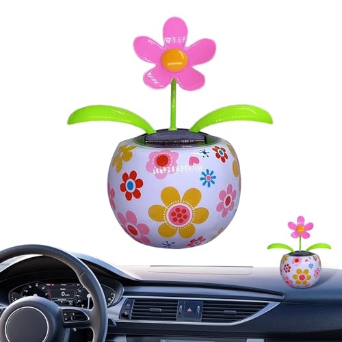 demaxiyad Blumen-Armaturenbrett-Dekoration, solarbetriebene Auto-Dekoration – lebendige Solarenergie, schüttelnde Blumen-Ornament für Tischdekoration demaxiyad Blumen-Armaturenbrett-Dekoration, solarbetriebene Auto-Dekoration – lebendige Solarenergie, schüttelnde Blumen-Ornament für Tischdekoration von demaxiyad