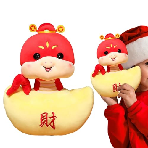 demaxiyad Chinesische Neujahrsschlange, Plüschtier 2025 – Plüschtiere, Plüschtier 9,8 Zoll, Schlangenspielzeug 2025, Spielzeug für das Frühlingsfest, von demaxiyad