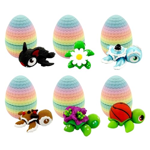 demaxiyad Drachenei Spielzeug | 3D-Druck Osterdekor - Mini Figuren Set Sichere Sammelobjekte Fidgetspielzeug Lernspielzeug Deko für Kinder Ostern Mädchen von demaxiyad