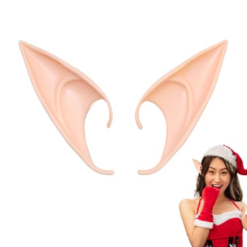 demaxiyad Feenohren für Feenohren – künstliche Ohren für Halloween, Cosplay, Feenohren, Verkleidung weich und spitz, Maskeradezubehör für Halloween und Weihnachten von demaxiyad