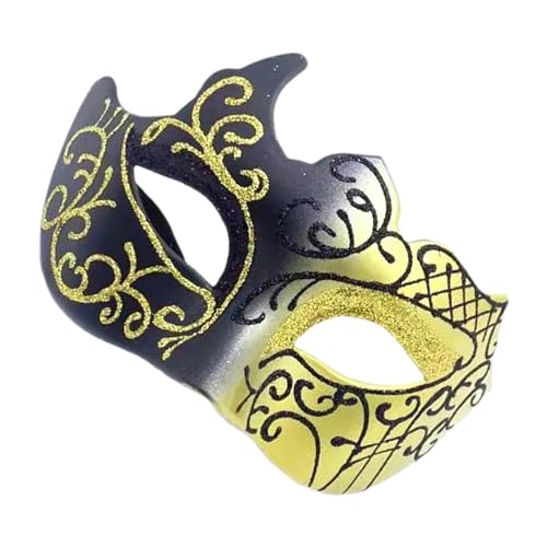 demaxiyad Herren-Maskerade, Cosplay, Halbgesichtsball-Maskerade – Vintage-Maskerade, modisches antikes Accessoire für Karneval, Abschlussball, Ball von demaxiyad