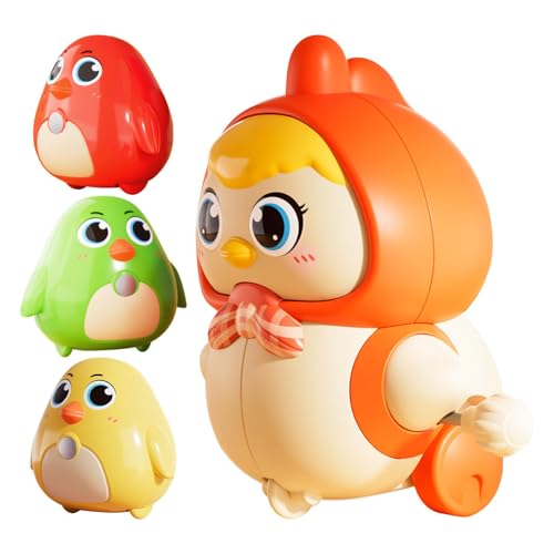 demaxiyad Hühnerspielzeug für Ostern, Hühnerspielzeug – Huhn, schwingendes Spielzeug, kleines mechanisches Handspielzeug, springendes Hühnerspielzeug für und Mädchen, Leckerli-Beutel, Box von demaxiyad