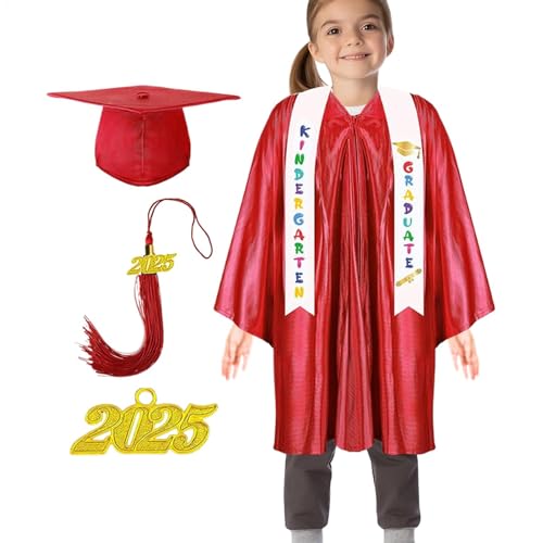 demaxiyad Kindergarten Graduation Cap und Kleid | Kindergarten Graduation Quaste 2025 Set | Kinder Zeremonie Schal Set, mehrfarbig für Rollenspiele, rot, 24 digits demaxiyad Kindergarten Graduation Cap und Kleid | Kindergarten Graduation Quaste 2025 Set | Kinder Zeremonie Schal Set, mehrfarbig für Rollenspiele, rot, 24 digits von demaxiyad