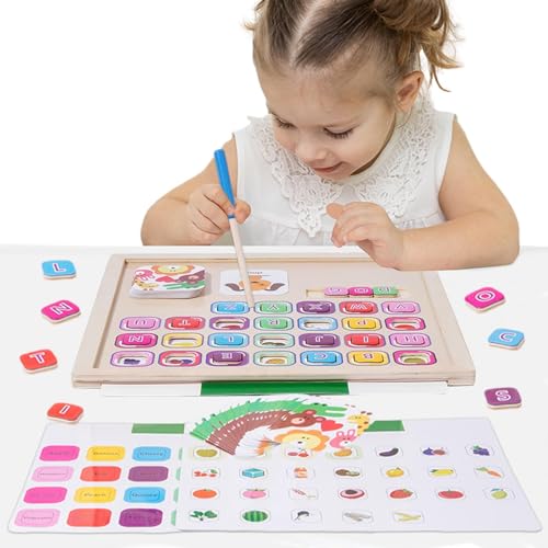 demaxiyad Magnetisches Alphabet-Labyrinthbrett - Magnetisches passendes Buchstabenspiel - -Lernspielzeug für Kleinkinder ab 18 Monaten von demaxiyad