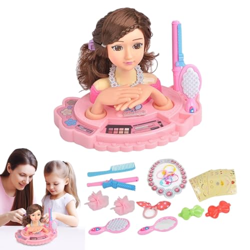 demaxiyad Make-up-Kopfspielzeug, Make-up-Kopf und Frisurspielzeug | Simulationsspielkopf für Mädchen, Simulationsspielset für Mädchen, Simulationsspielset für stabile Struktur demaxiyad Make-up-Kopfspielzeug, Make-up-Kopf und Frisurspielzeug | Simulationsspielkopf für Mädchen, Simulationsspielset für Mädchen, Simulationsspielset für stabile Struktur von demaxiyad