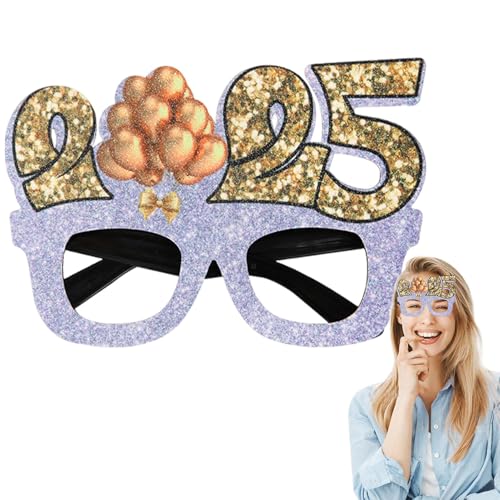 demaxiyad Neujahrsbrille | Glitzer-Neujahrsbrille aus Papier | kreative Kostümbrille Silvesterpartys Zubehör für Damen und Herren demaxiyad Neujahrsbrille | Glitzer-Neujahrsbrille aus Papier | kreative Kostümbrille Silvesterpartys Zubehör für Damen und Herren von demaxiyad