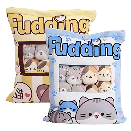 demaxiyad Niedliches Snack Kissen Tiere aus Plüsch, niedliches Snack Kissen, Plüschtiere, Spielzeug, abnehmbar, Ki-tty Katze, Puppen, kreatives Spielzeug, Geschenke für Jugendliche Mädchen -NTS von demaxiyad