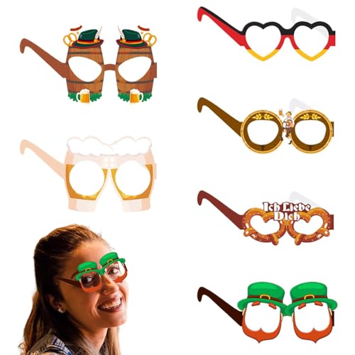 demaxiyad Oktoberfest-Brille, Bier-Festivalgläser, Brillen-Dekorationen für Männer und Frauen, Urlaubsbrillen, lustige Brillen, Foto-Requisiten, Dekoration demaxiyad Oktoberfest-Brille, Bier-Festivalgläser, Brillen-Dekorationen für Männer und Frauen, Urlaubsbrillen, lustige Brillen, Foto-Requisiten, Dekoration von demaxiyad