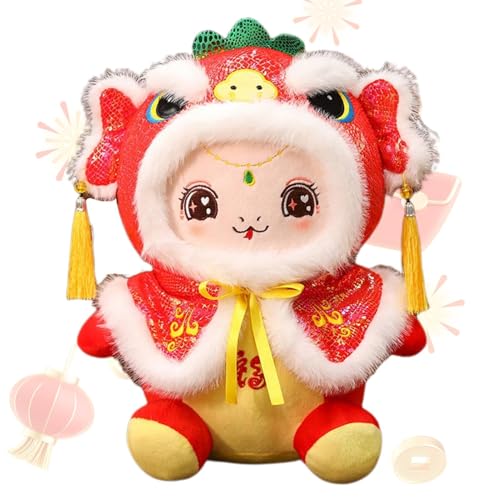 demaxiyad Plüschtier Jahr der Schlange 2025, chinesische Neujahrsschlange Plüschtier, 2025 Jahr des Tieres aus Plüsch, Schlange Maskottchen für die Feierlichkeiten des von demaxiyad
