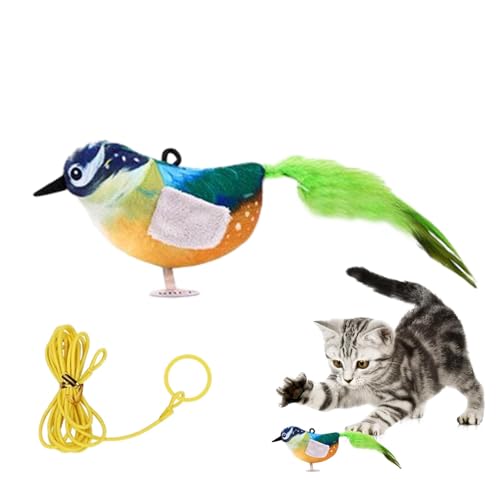 demaxiyad Plüschtier für Haustiere, simuliertes Vogel-Plüschtier | Interaktives Plüschtier für Katzen | Interaktives simuliertes Vogel-Plüschtier für Katzen Welpen Hund von demaxiyad
