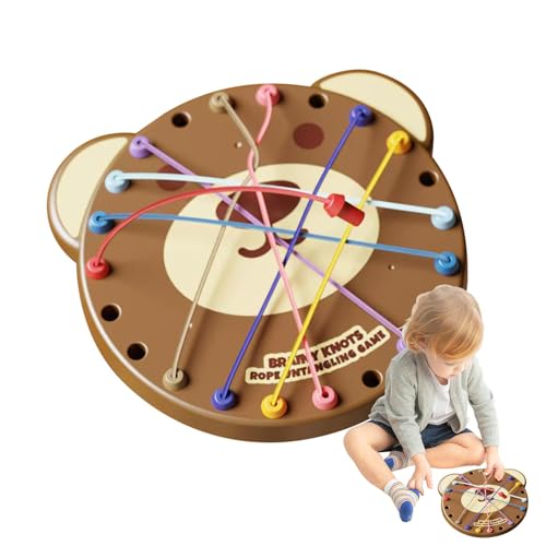 demaxiyad Puzzlespiele aus Seil, Puzzlespielzeug aus Seil für Gehirn-Puzzle in Bärenform – interaktives Puzzlespiel, Lernpuzzle mit Sortierseilknoten für Erwachsene demaxiyad Puzzlespiele aus Seil, Puzzlespielzeug aus Seil für Gehirn-Puzzle in Bärenform – interaktives Puzzlespiel, Lernpuzzle mit Sortierseilknoten für Erwachsene von demaxiyad