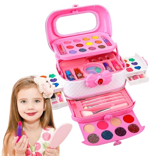 demaxiyad Schminke Set für Mädchen, Schminkset für - Waschbares Make-up-Set für Mädchen 26-teilig | Vorschul-Lernaktivitäten, Kosmetik-Set für in von demaxiyad