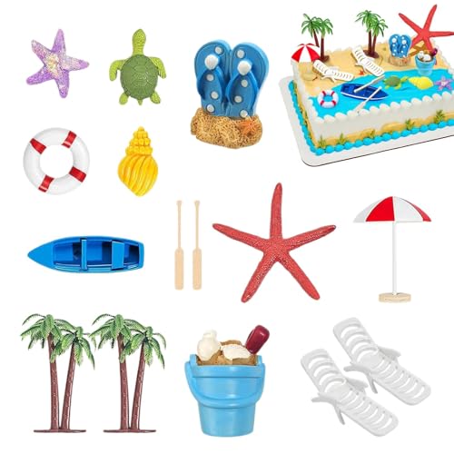 demaxiyad Tropischer Cupcake-Topper, Strandkuchendekorationen - 15X -Miniaturspielzeug,Stuhl Boot Palme Regenschirm Dekoration für Schwimmbad Geburtstagszubehör demaxiyad Tropischer Cupcake-Topper, Strandkuchendekorationen - 15X -Miniaturspielzeug,Stuhl Boot Palme Regenschirm Dekoration für Schwimmbad Geburtstagszubehör von demaxiyad