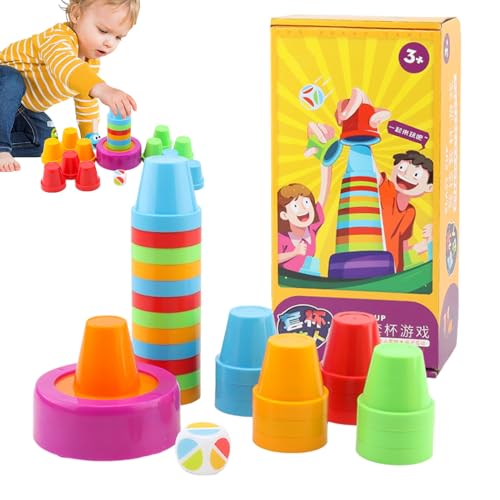 demaxiyad Wettbewerbsfähiges Becherstapelspiel, Tischspiel für Kinder aus ABS, Verbessert Hand Augen Koordination, für Familienabende, Kinderpartys, Gruppenspiele. demaxiyad Wettbewerbsfähiges Becherstapelspiel, Tischspiel für Kinder aus ABS, Verbessert Hand Augen Koordination, für Familienabende, Kinderpartys, Gruppenspiele. von demaxiyad