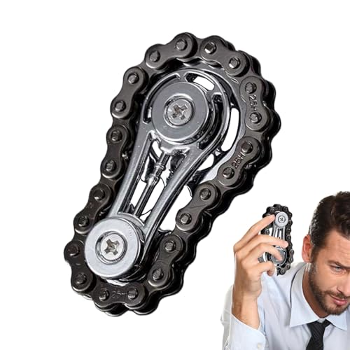 demaxiyad Zahnrad Fidget Handroller,Finger Fidget Spielzeug mit Spinner Kette | Sinnliches Stresswerkzeug Gegen Langeweile Für Büro Zuhause Unterwegs von demaxiyad