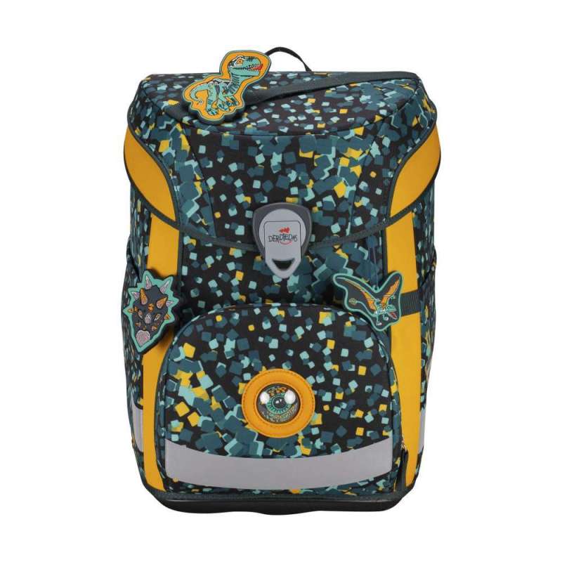 DERDIEDAS Schulranzen ErgoFlex EASY Set - 6 tlg für Jungen, DerDieDas Designs Dino Time von derdiedas
