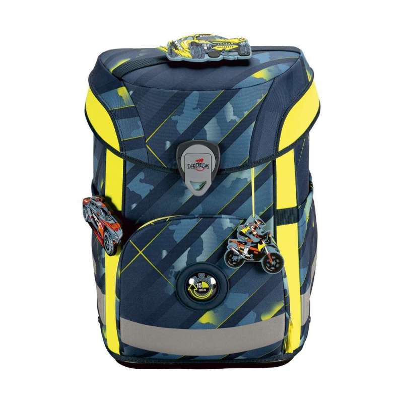 DERDIEDAS Schulranzen ErgoFlex EASY Set - 6 tlg für Jungen, DerDieDas Designs Speed Challenge von derdiedas