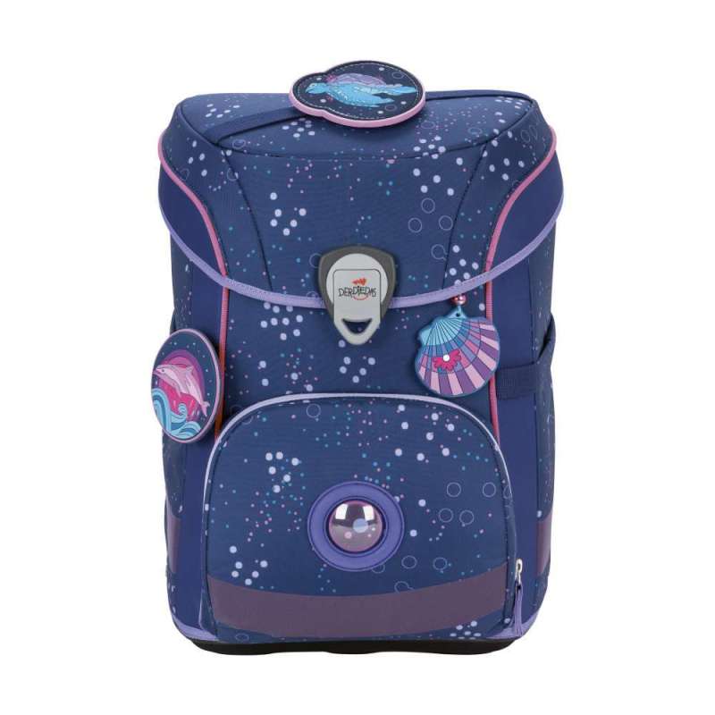 DERDIEDAS Schulranzen ErgoFlex EASY Set - 6 tlg für Mädchen, DerDieDas Designs Deep Ocean von derdiedas