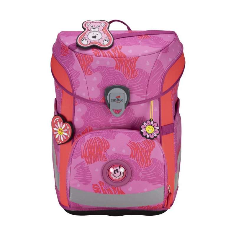 DERDIEDAS Schulranzen ErgoFlex EASY Set - 6 tlg für Mädchen, DerDieDas Designs Roses von derdiedas