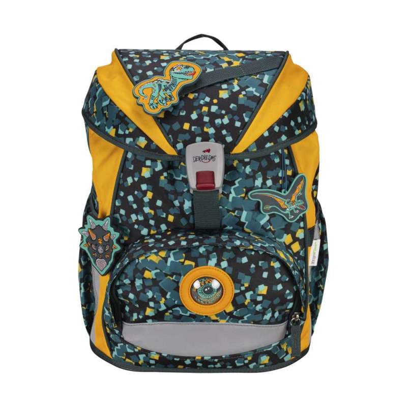 DERDIEDAS Schulrucksack ErgoFlex Set - 6 tlg. für Jungen, DerDieDas Designs Dino Time von derdiedas
