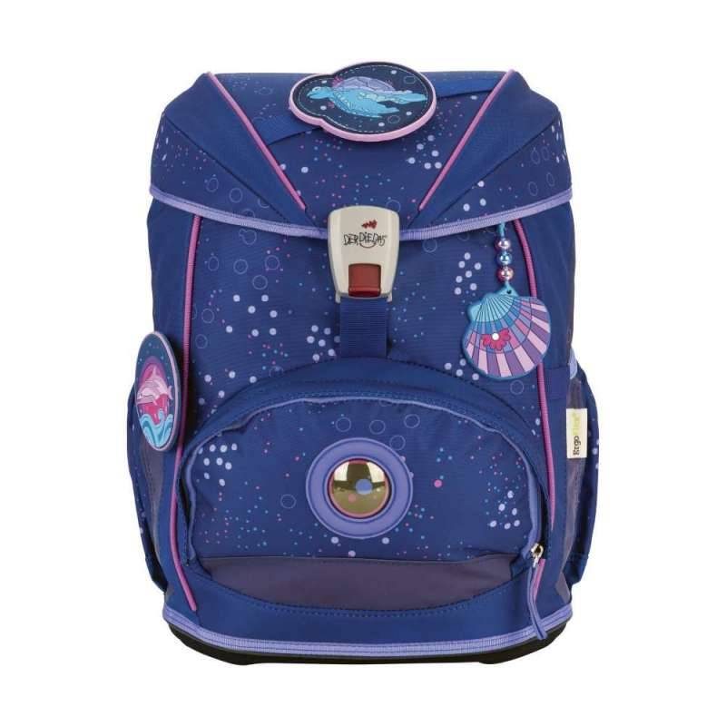 DERDIEDAS Schulrucksack ErgoFlex Set - 6 tlg. für Mädchen, DerDieDas Designs Deep Ocean von derdiedas