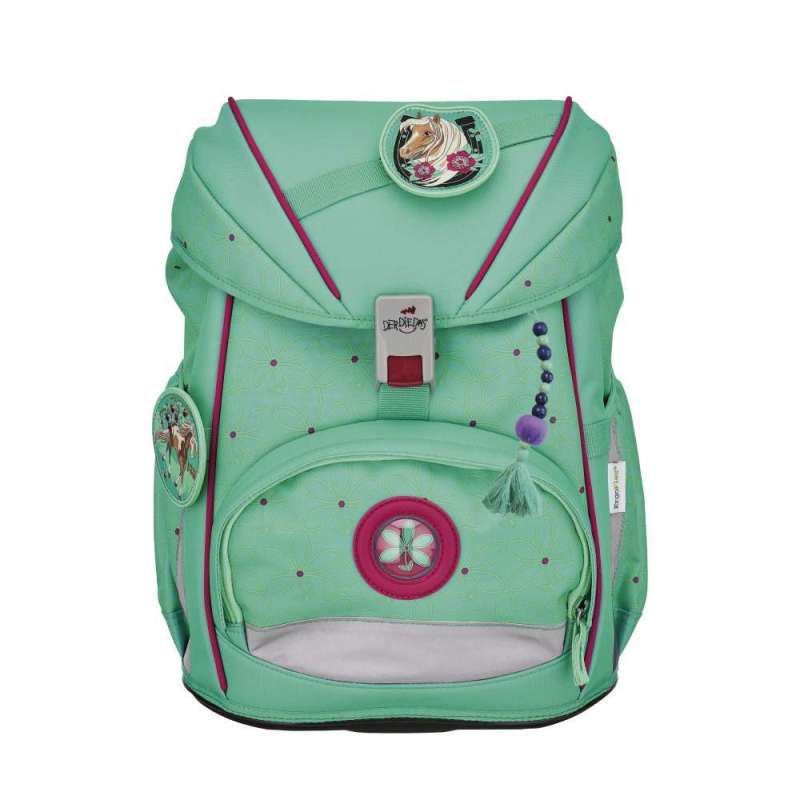 DERDIEDAS Schulrucksack ErgoFlex Set - 6 tlg. für Mädchen, DerDieDas Designs Peppermint Pony von derdiedas