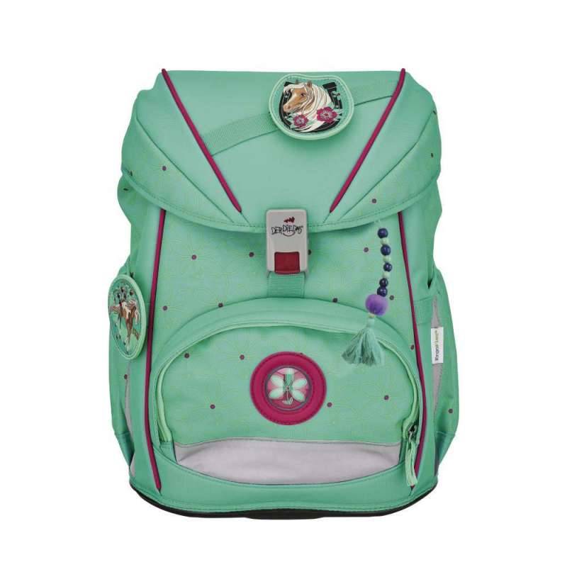 DERDIEDAS Schulrucksack ErgoFlex Set - 6 tlg. für Mädchen, DerDieDas Designs Peppermint Pony von derdiedas