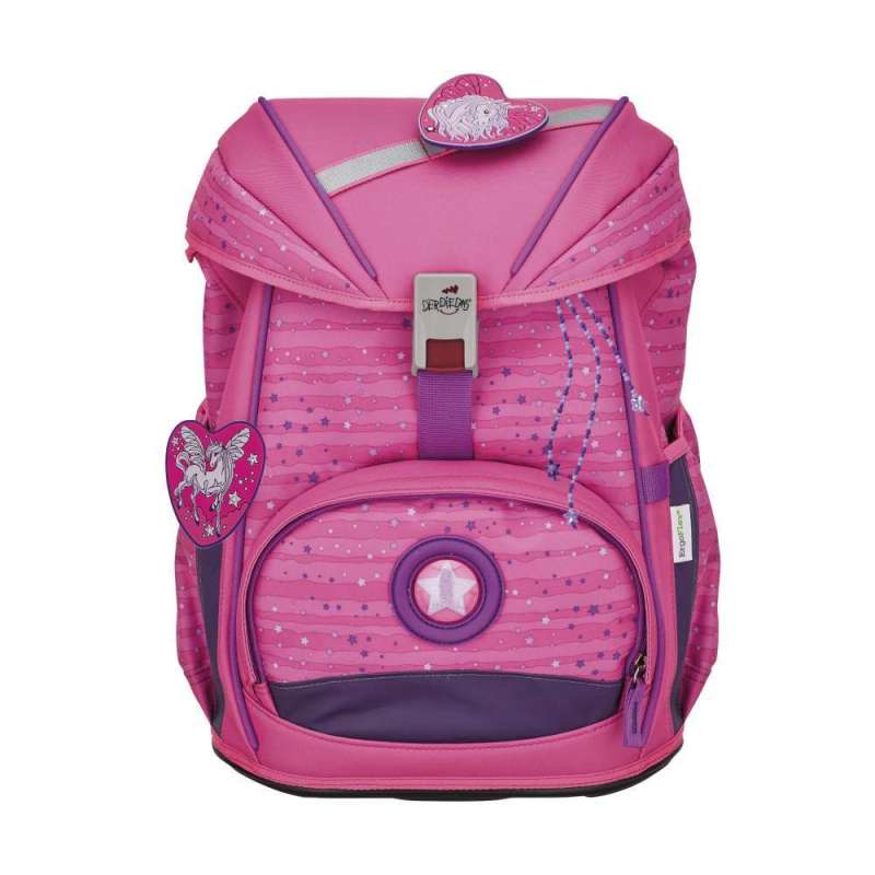 DERDIEDAS Schulrucksack ErgoFlex Set - 6 tlg. für Mädchen, DerDieDas Designs Pretty Unicorn von derdiedas