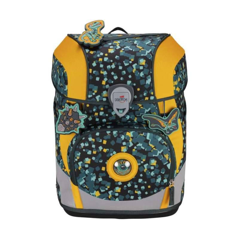 DERDIEDAS Schulrucksack ErgoFlex TINY Set - 6 tlg für Jungen, DerDieDas Designs Dino Time von derdiedas