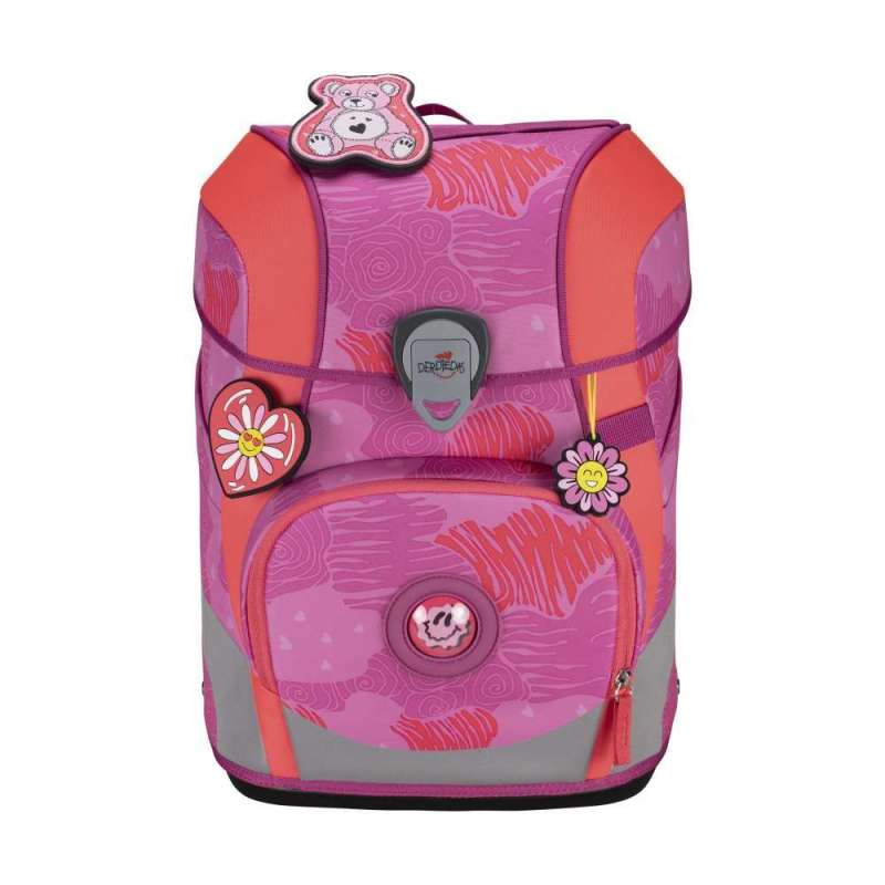 DERDIEDAS Schulrucksack ErgoFlex TINY Set - 6 tlg für Mädchen, DerDieDas Designs Roses von derdiedas