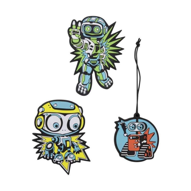 DERDIEDAS Wechselbuttons für Jungen, DerDieDas Designs Blue Robot 3 tlg. von derdiedas
