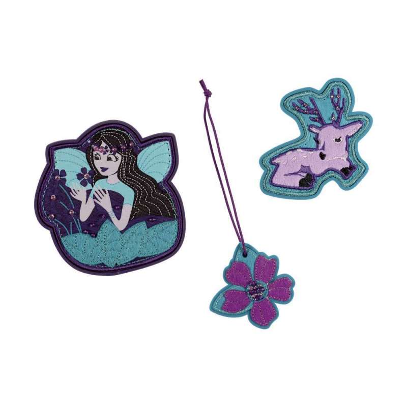 DERDIEDAS Wechselbuttons für Mädchen, DerDieDas Designs Fairy Flower 3 tlg. von derdiedas