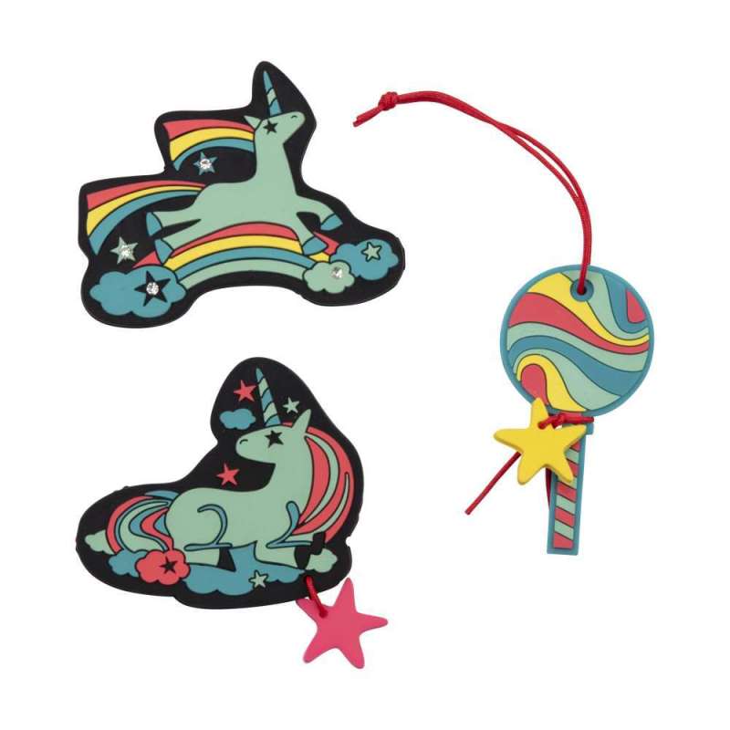 DERDIEDAS Wechselbuttons für Mädchen, DerDieDas Designs Rainbow Star 3 tlg. von derdiedas