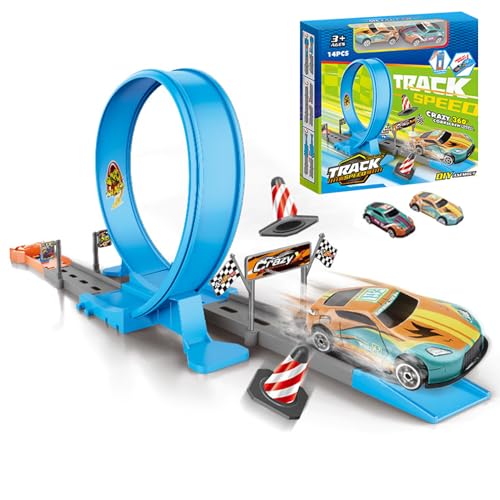 dewdat Rennbahn-Sets Für - Rennbahn Für Autos,Wandfahr-Kit mit 360° Drehung für Kleinkinder drinnen und draußen Geschenk von dewdat