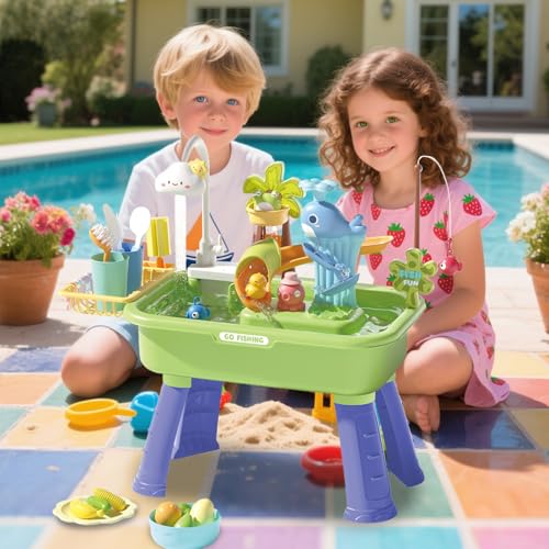 dewdat Wasser-Spieltisch - Aktivitäts- und Sinnestisch Spielzeug | Interaktives Lernspielzeug Mit Pumpe Für Garten Koordination Entwicklung Spielzeit Zuhause Sensorik dewdat Wasser-Spieltisch - Aktivitäts- und Sinnestisch Spielzeug | Interaktives Lernspielzeug Mit Pumpe Für Garten Koordination Entwicklung Spielzeit Zuhause Sensorik von dewdat
