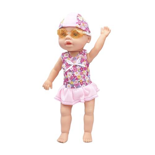 dewdat wasserdichte Bademodelle - wasserdichte Badewannen Puppe - Schwimmende Badespielfigur Mit Batterie Kinder Badezimmer Außenbereich von dewdat