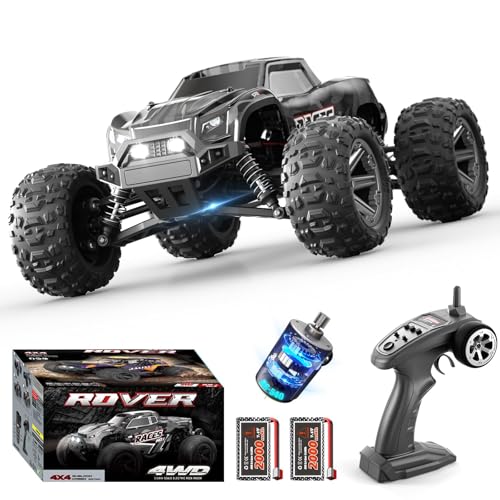 dexinco 1:14 Ferngesteuertes Auto, 55 km/h Hochgeschwindigkeits RC Auto, Wasserdichter 4x4 Hobby RC Monster Truck, 2000 mAh Akku, Konkurrenzfähig mit Bürstenlosen Ferngesteuerte Fahrzeug von dexinco