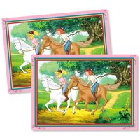 Bibi und Tina Platzset mit ihren Pferden Amadeus & Sabrina, 6er Set Bibi und Tina Platzset mit ihren Pferden Amadeus & Sabrina, 6er Set von dh-konzept