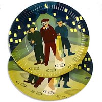 Detektiv Partyteller im 8er Pack, Kuchenteller für Detektivparty, Pappe Detektiv Partyteller im 8er Pack, Kuchenteller für Detektivparty, Pappe von dh-konzept