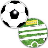 Einladungen als Fußball im 6er Pack mit Textfeldern für Ort, Zeit etc. Einladungen als Fußball im 6er Pack mit Textfeldern für Ort, Zeit etc. von dh-konzept