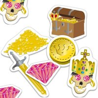 Piraten-Konfetti 24 Teile, 6-10cm, Motivkonfetti für Tischdeko Piraten-Konfetti 24 Teile, 6-10cm, Motivkonfetti für Tischdeko von dh-konzept