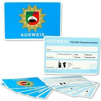 Polizei-Dienstausweise im 6er Pack, Beschriftung in deutscher Sprache Polizei-Dienstausweise im 6er Pack, Beschriftung in deutscher Sprache von dh-konzept