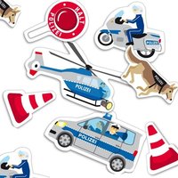 Polizei-Motivkonfetti mit Polizeiauto, Hubschrauber, Motorrad etc., 24 Teile Polizei-Motivkonfetti mit Polizeiauto, Hubschrauber, Motorrad etc., 24 Teile von dh-konzept