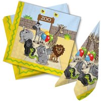 Zoo Servietten, 20er Pck, 33x33cm, 3-lagig Zoo Servietten, 20er Pck, 33x33cm, 3-lagig von dh-konzept