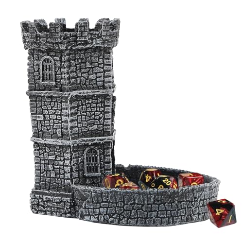 diceevil Castle Würfelturm mit Tablett, DND-Würfelrollturm und Tablett für Dungeons and Dragons für Brettspiel, D&D und RPG, MTG diceevil Castle Würfelturm mit Tablett, DND-Würfelrollturm und Tablett für Dungeons and Dragons für Brettspiel, D&D und RPG, MTG von diceevil