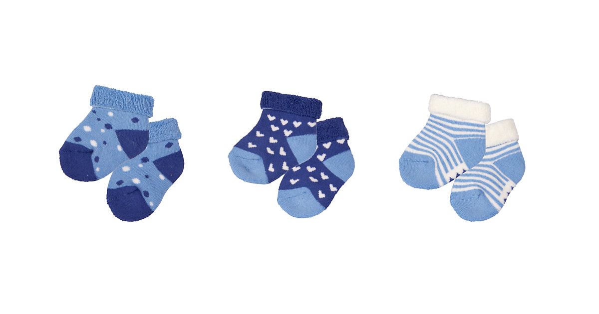 Babysöckchen, hellblau - BabyGlück (3 Paar), one size von die spiegelburg