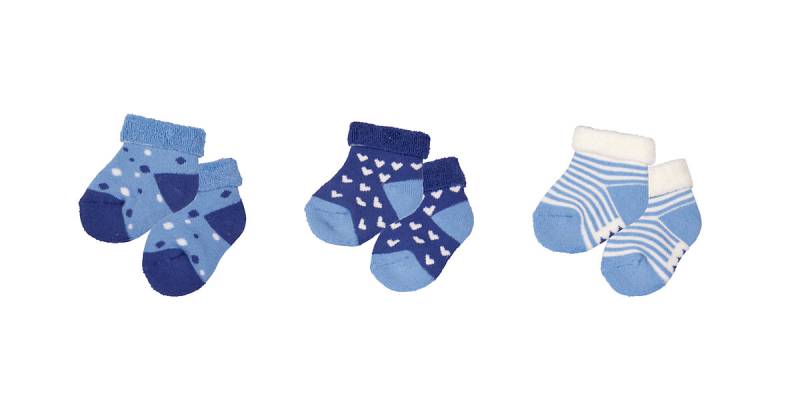 Babysöckchen, hellblau - BabyGlück (3 Paar), one size von die spiegelburg
