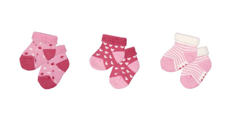 Babysöckchen, rosa - BabyGlück (3 Paar), one size von die spiegelburg